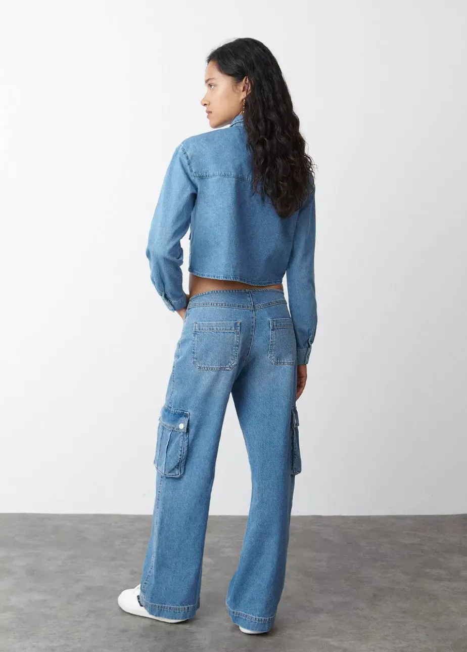 Mujer Brownie Spain Jeans-Jeans Cargo Bajo Cintura