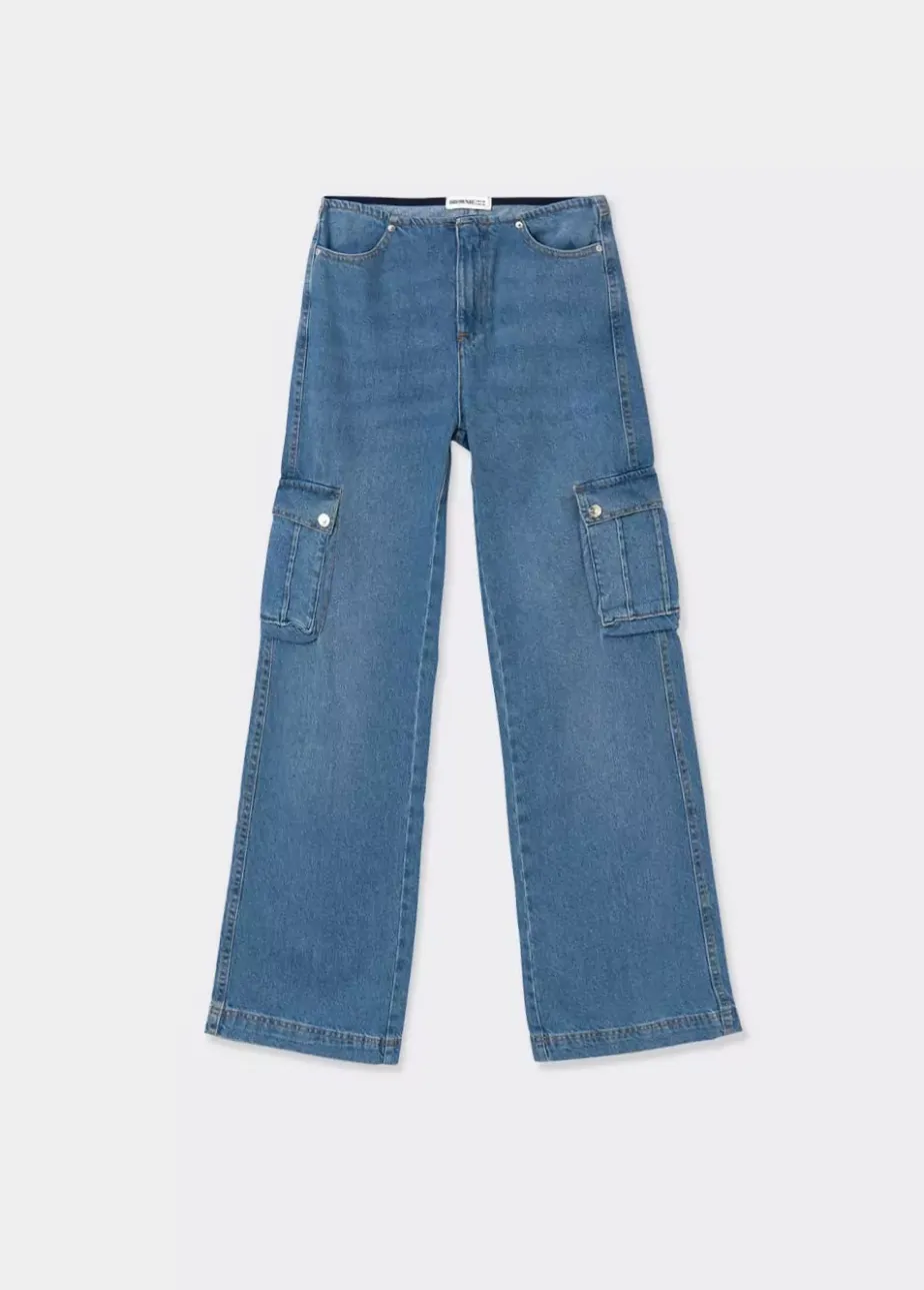 Mujer Brownie Spain Jeans-Jeans Cargo Bajo Cintura