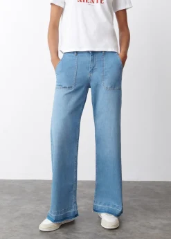 Mujer Brownie Spain Jeans-Jeans Culotte Bajo Desdoblado
