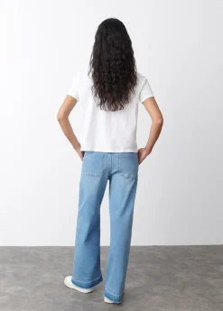 Mujer Brownie Spain Jeans-Jeans Culotte Bajo Desdoblado