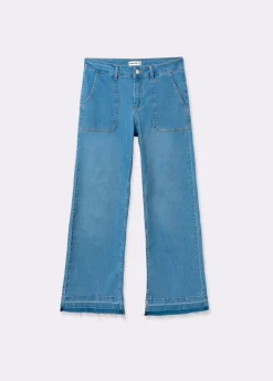 Mujer Brownie Spain Jeans-Jeans Culotte Bajo Desdoblado