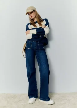 Mujer Brownie Spain Jeans-Jeans Culotte Tachas