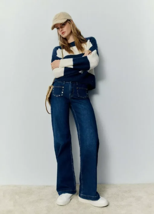 Mujer Brownie Spain Jeans-Jeans Culotte Tachas