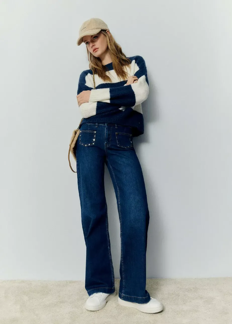 Mujer Brownie Spain Jeans-Jeans Culotte Tachas