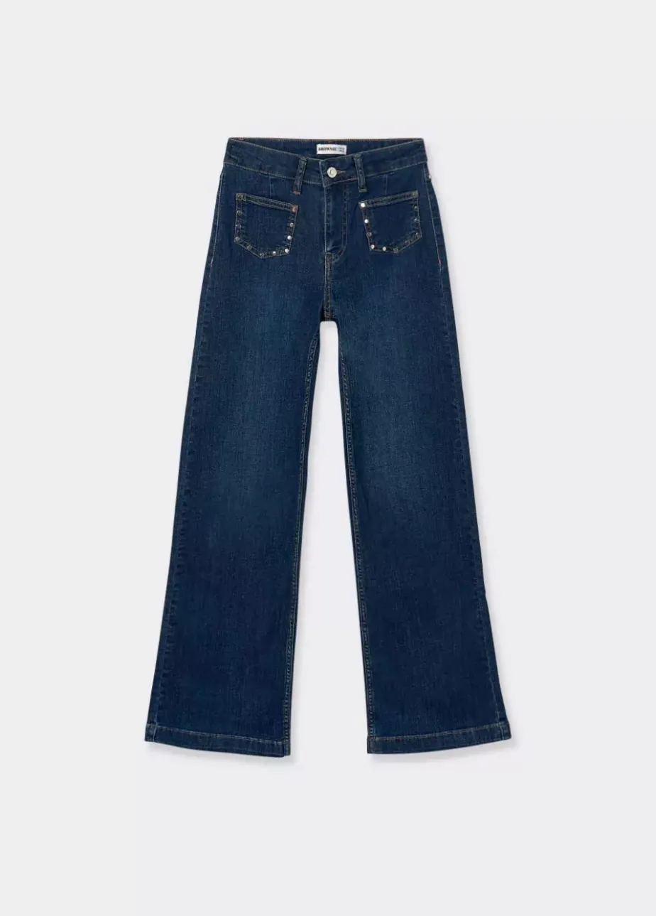 Mujer Brownie Spain Jeans-Jeans Culotte Tachas
