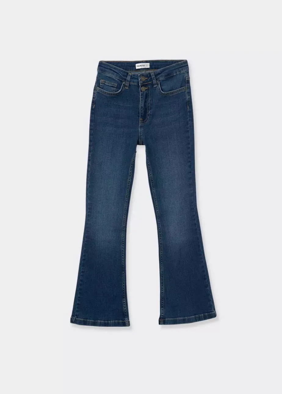 Mujer Brownie Spain Jeans-Jeans Flare Cropped