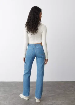 Mujer Brownie Spain Jeans-Jeans Recto Cargo