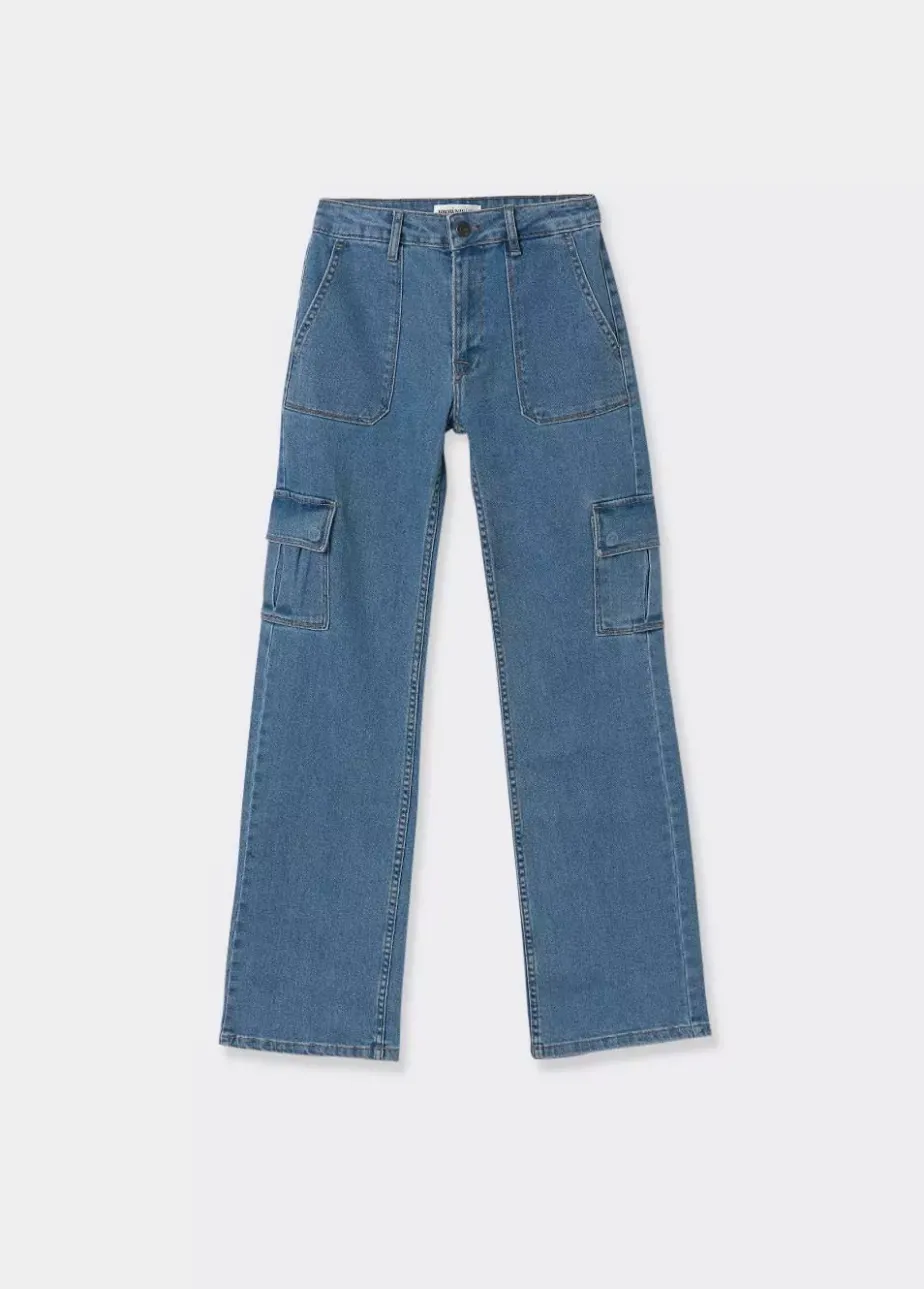 Mujer Brownie Spain Jeans-Jeans Recto Cargo