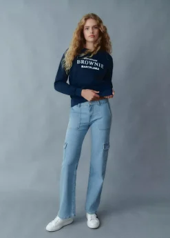 Mujer Brownie Spain Jeans-Jeans Recto Cargo