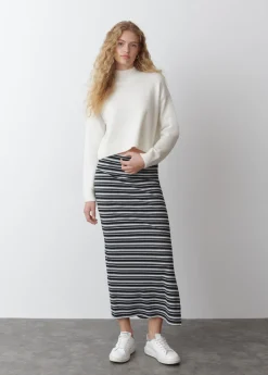 Mujer Brownie Spain Jerséis-Jersey Cuello Alto Cropped Crudo