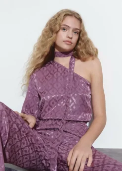 Mujer Brownie Spain Vestidos-Mono Asimetrico Jacquard