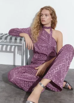 Mujer Brownie Spain Vestidos-Mono Asimetrico Jacquard