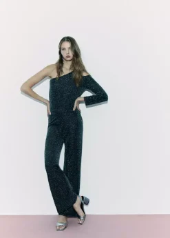 Mujer Brownie Spain Vestidos-Mono Cut Out Tejido Hilo Metalizado