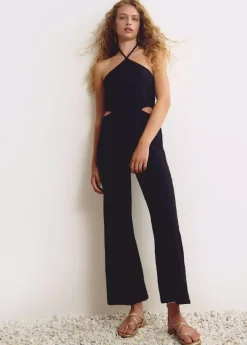Mujer Brownie Spain Vestidos-Mono Halter Textura