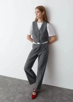 Mujer Brownie Spain Pantalones-Pantalon Ancho Pinzas