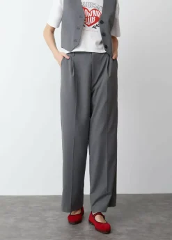 Mujer Brownie Spain Pantalones-Pantalon Ancho Pinzas