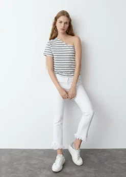 Mujer Brownie Spain Pantalones-Pantalon Bajo Desflecado