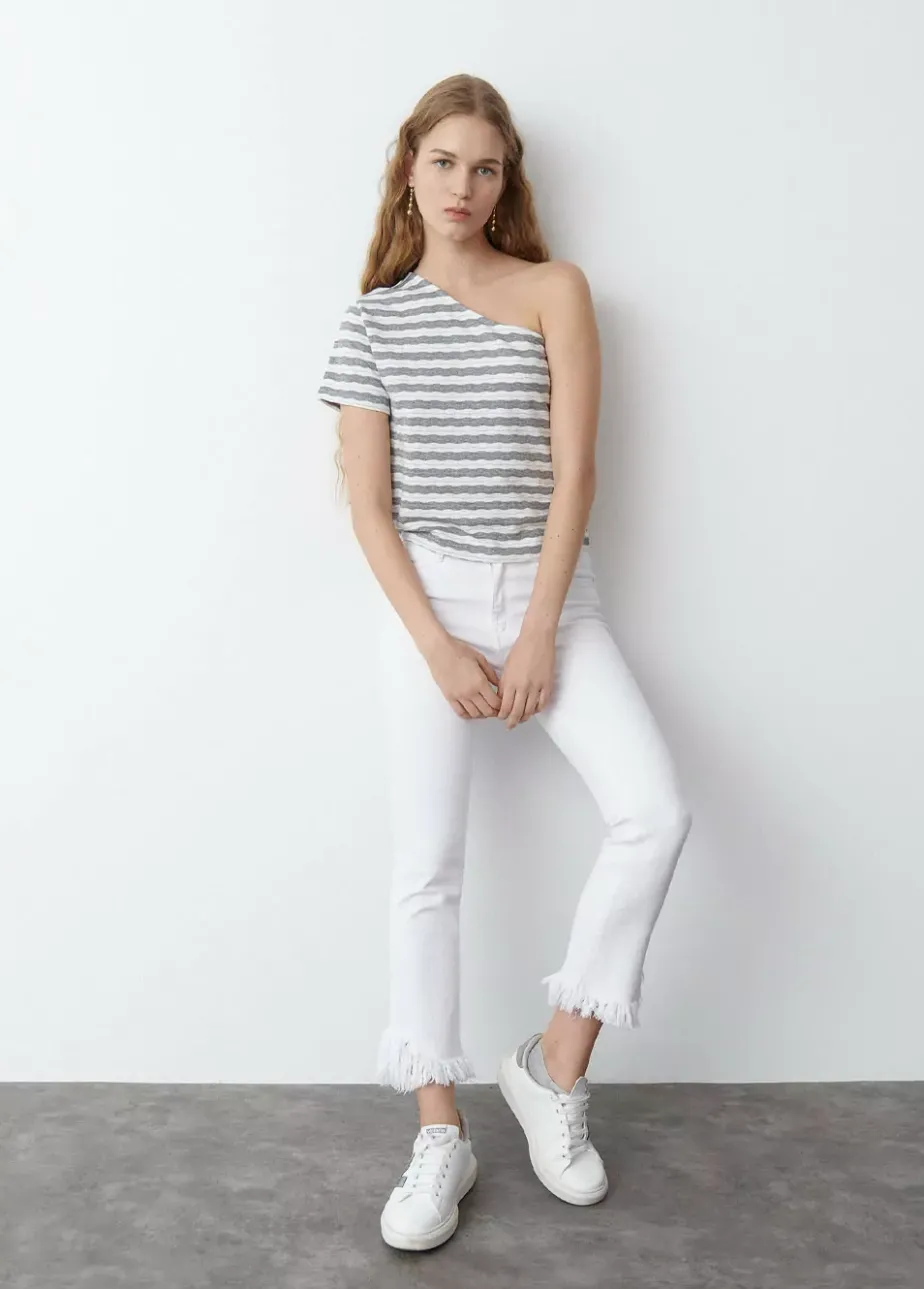 Mujer Brownie Spain Pantalones-Pantalon Bajo Desflecado