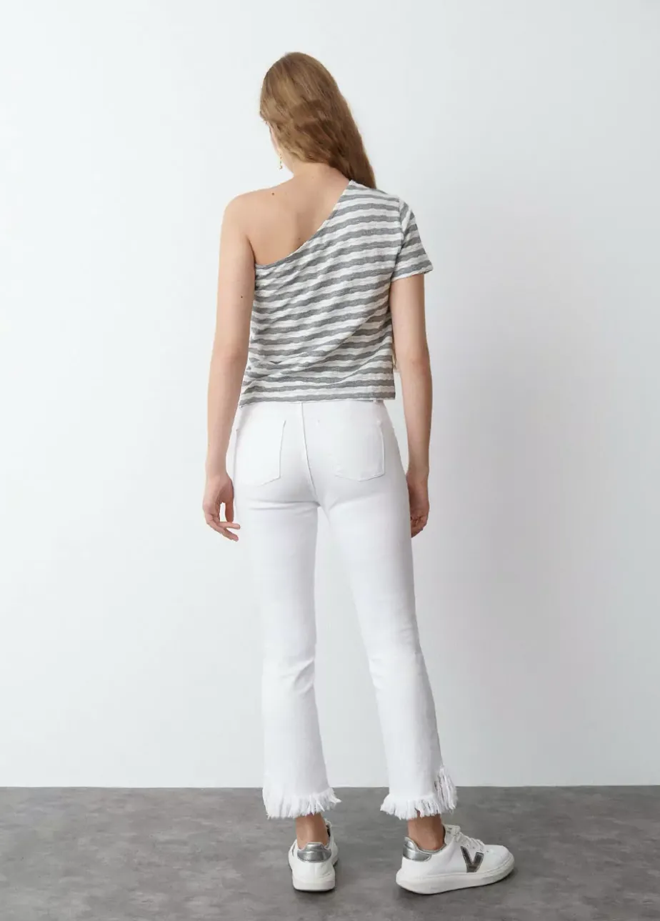 Mujer Brownie Spain Pantalones-Pantalon Bajo Desflecado