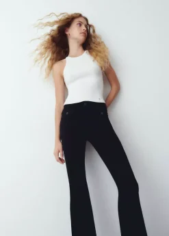 Mujer Brownie Spain Pantalones-Pantalon Campana Bolsillos Frontales