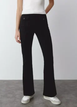 Mujer Brownie Spain Pantalones-Pantalon Campana Bolsillos Frontales