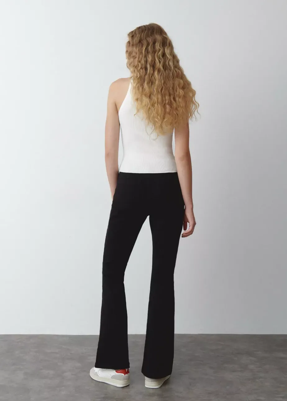Mujer Brownie Spain Pantalones-Pantalon Campana Bolsillos Frontales