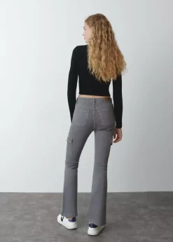 Mujer Brownie Spain Pantalones-Pantalon Campana Cargo