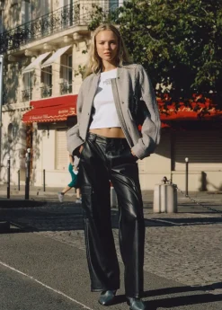 Mujer Brownie Spain Pantalones-Pantalon Cargo Efecto Piel