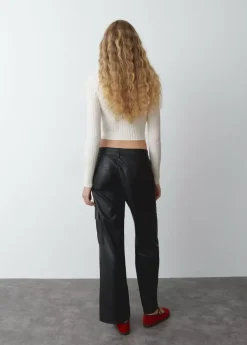 Mujer Brownie Spain Pantalones-Pantalon Cargo Efecto Piel