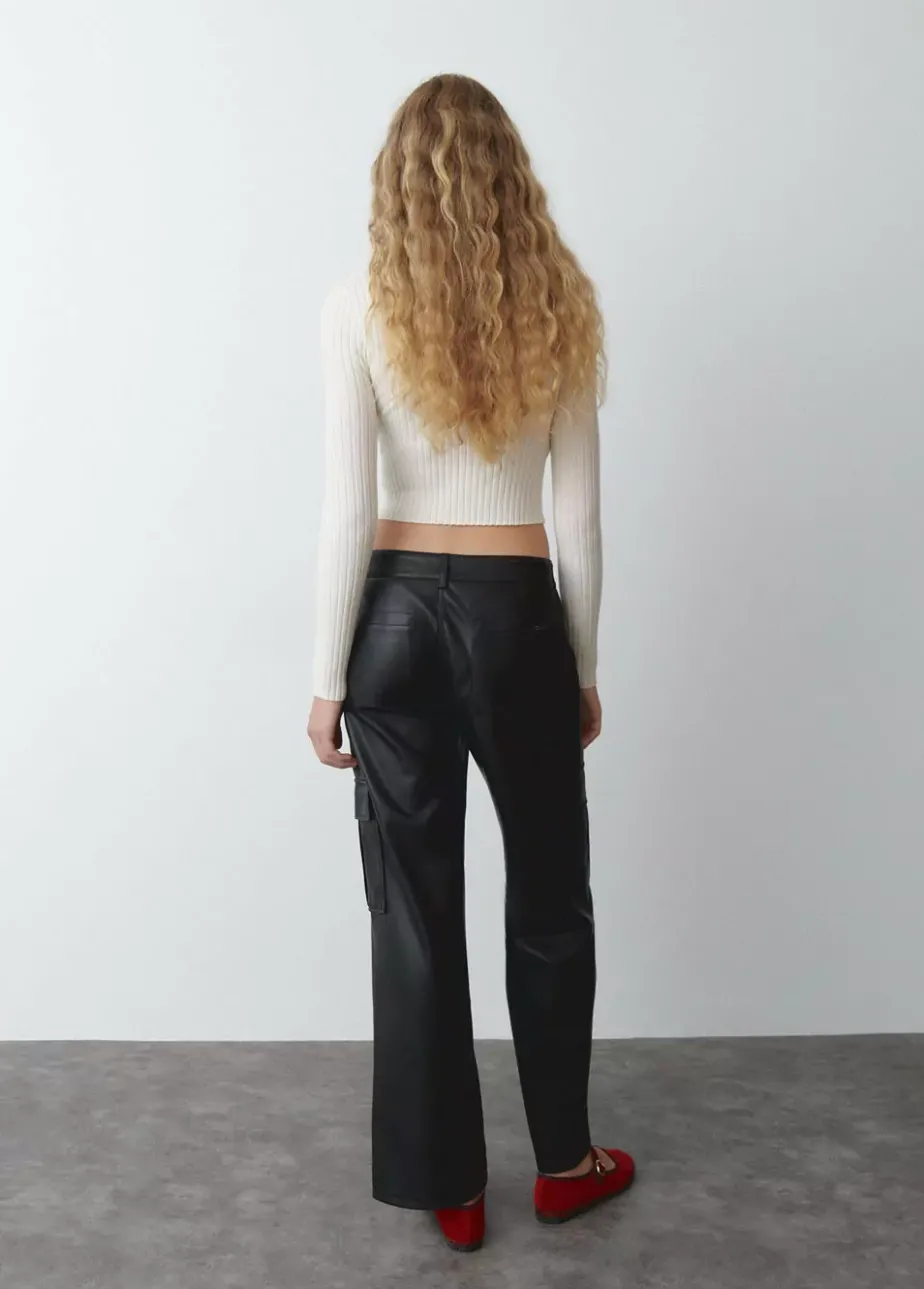 Mujer Brownie Spain Pantalones-Pantalon Cargo Efecto Piel