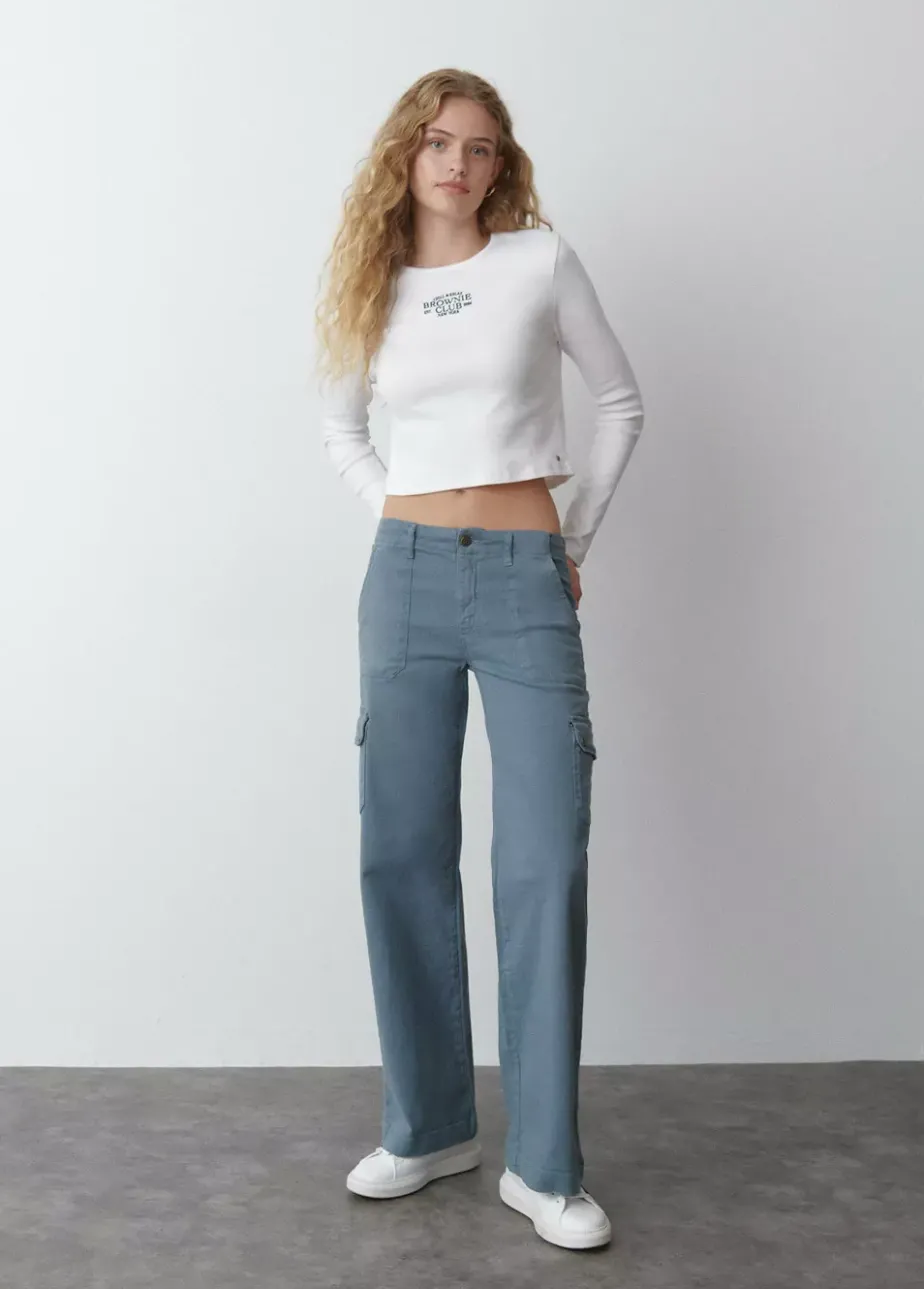 Mujer Brownie Spain Pantalones-Pantalon Culotte Cargo