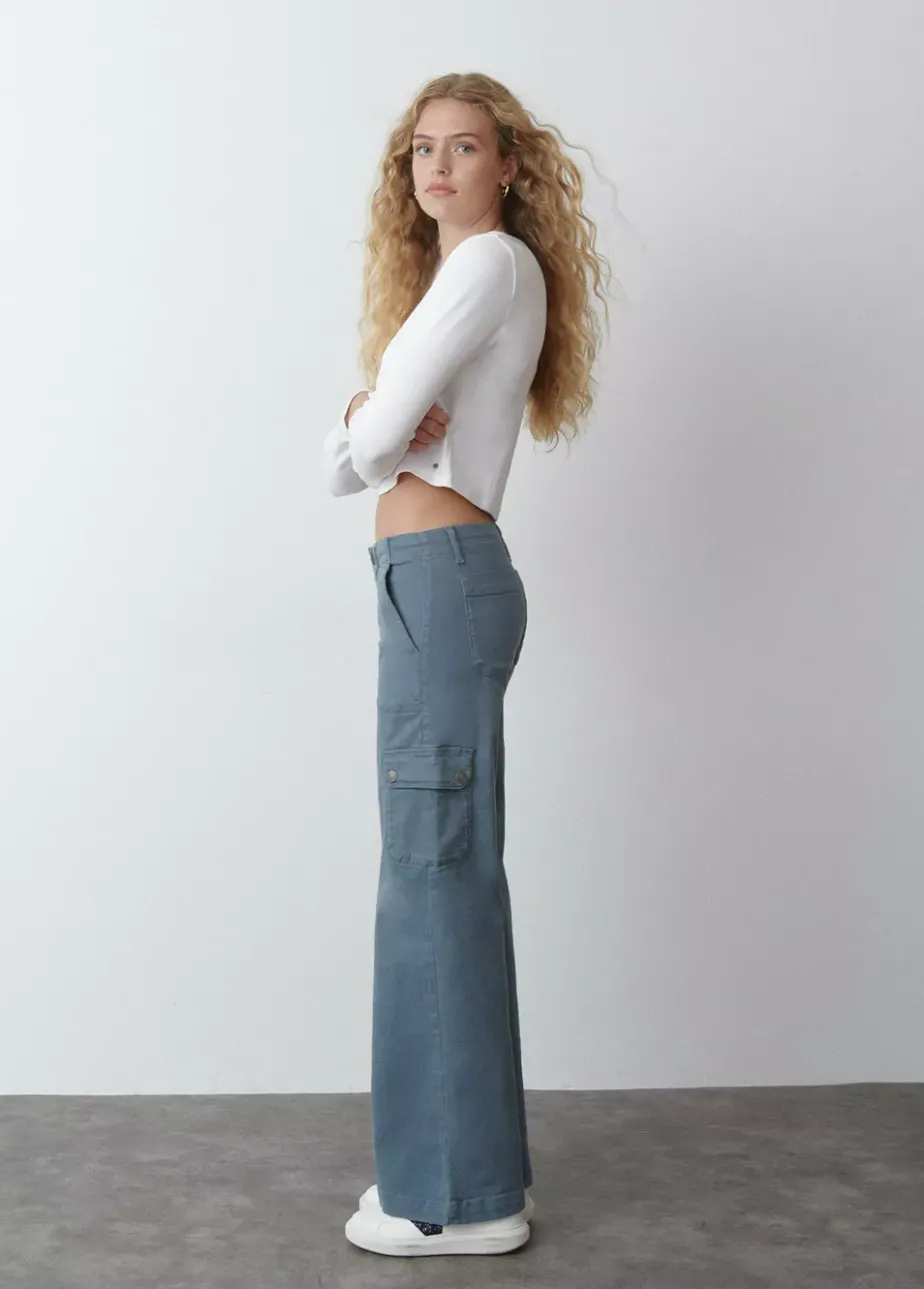 Mujer Brownie Spain Pantalones-Pantalon Culotte Cargo
