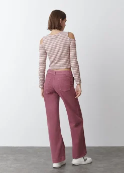 Mujer Brownie Spain Pantalones-Pantalon Pana Culotte Bolsillo Frontal