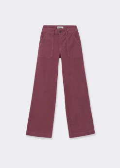 Mujer Brownie Spain Pantalones-Pantalon Pana Culotte Bolsillo Frontal