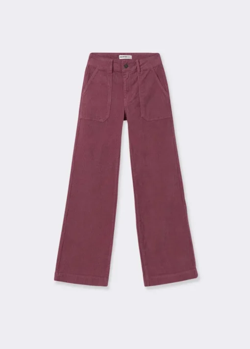 Mujer Brownie Spain Pantalones-Pantalon Pana Culotte Bolsillo Frontal