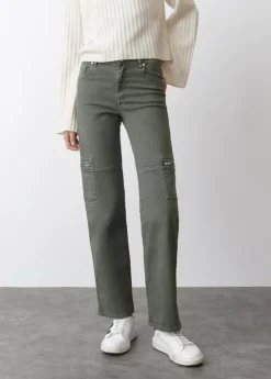 Mujer Brownie Spain Pantalones-Pantalon Recto Cargo