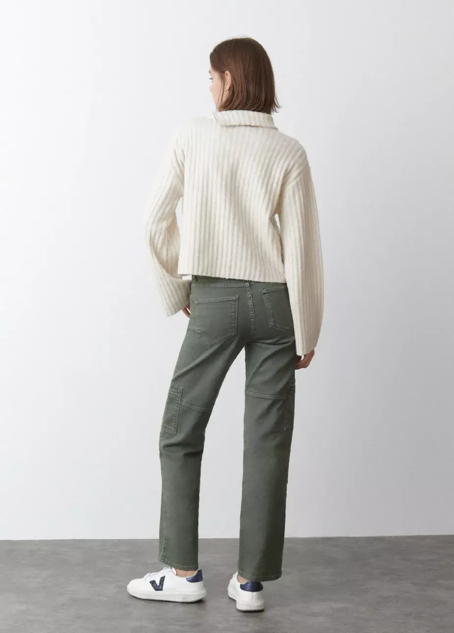 Mujer Brownie Spain Pantalones-Pantalon Recto Cargo