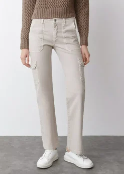 Mujer Brownie Spain Pantalones-Pantalon Recto Cargo Tachas