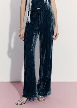Mujer Brownie Spain Pantalones-Pantalon Terciopelo Tiro Bajo
