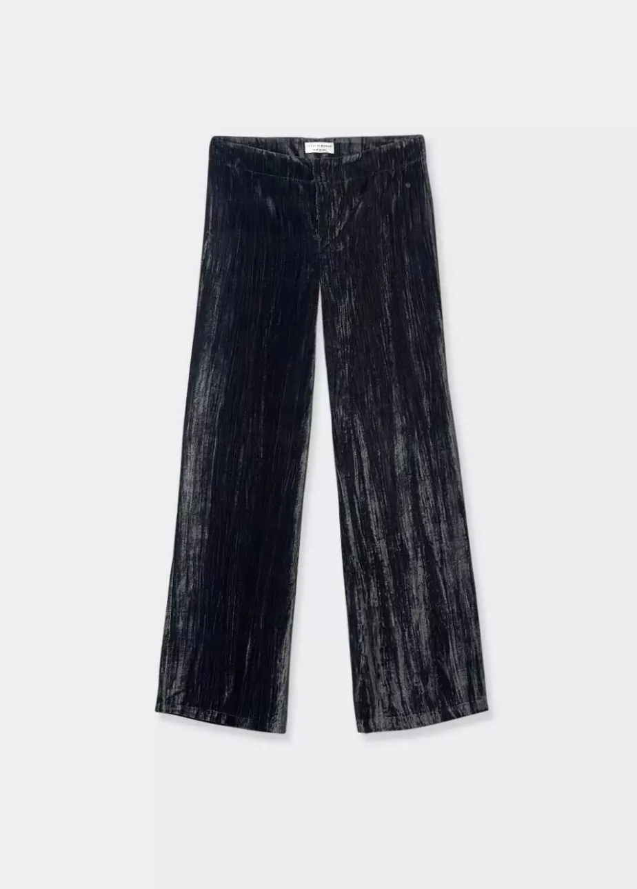 Mujer Brownie Spain Pantalones-Pantalon Terciopelo Tiro Bajo