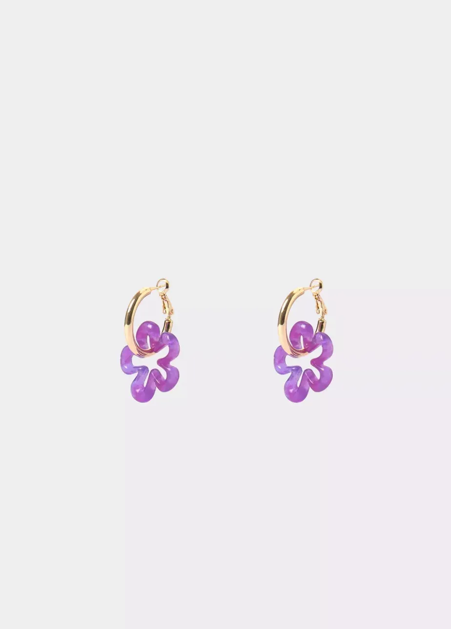 Mujer Brownie Spain Otros Accesorios-Pendiente Flor Resina