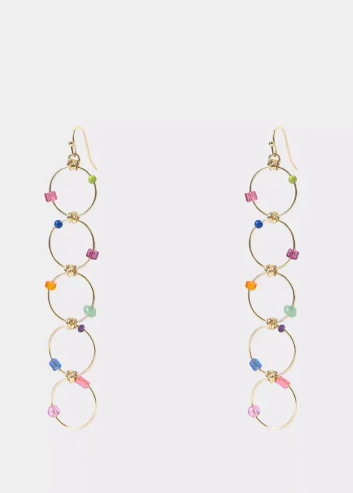 Mujer Brownie Spain Otros Accesorios-Pendientes Largo Cinco Aros Piedras