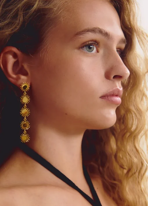 Mujer Brownie Spain Otros Accesorios-Pendientes Largos Cinco Soles