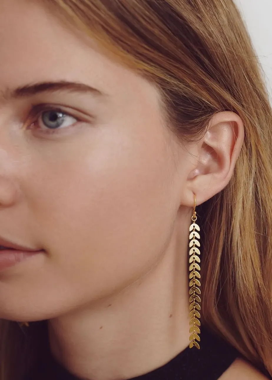 Mujer Brownie Spain Otros Accesorios-Pendientes Largos Hojitas