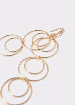 Mujer Brownie Spain Otros Accesorios-Pendientes Largos Tres Aros Dobles