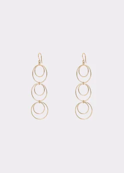Mujer Brownie Spain Otros Accesorios-Pendientes Largos Tres Aros Dobles