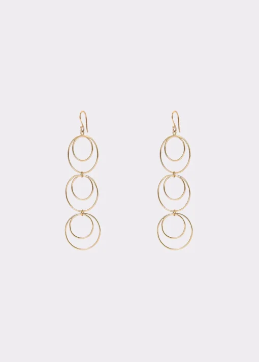 Mujer Brownie Spain Otros Accesorios-Pendientes Largos Tres Aros Dobles
