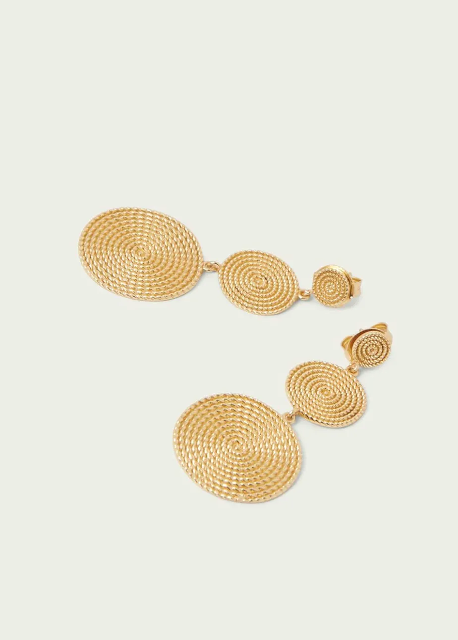 Mujer Brownie Spain Otros Accesorios-Pendientes Largos Tres Discos