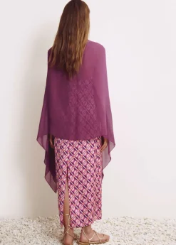 Mujer Brownie Spain Otros Accesorios-Shawl Liso Berenjena