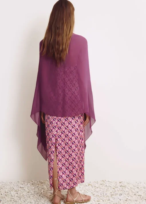 Mujer Brownie Spain Otros Accesorios-Shawl Liso Berenjena